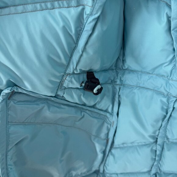 Athleta Full Zip Quilted Puffer Vest Womens Medium Gray Nylon Goose Down Pockets - Picture 9 of 10